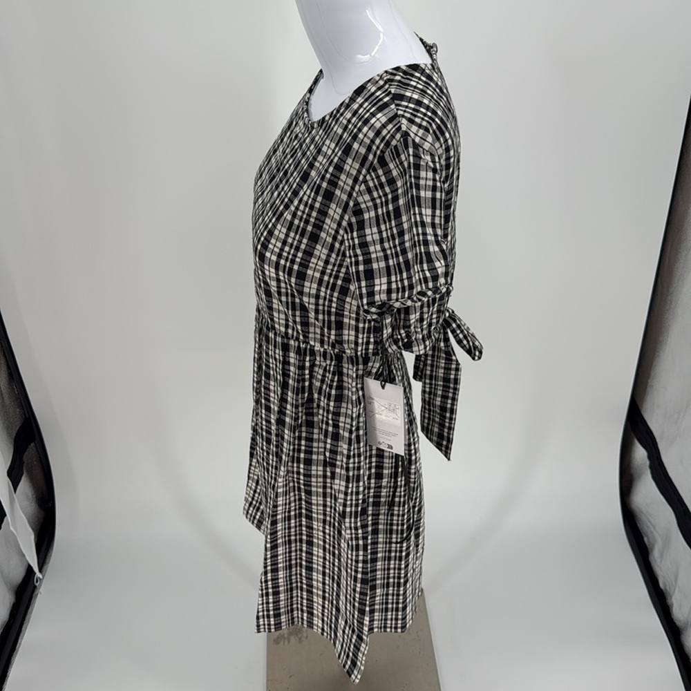 RVCA Mavis Mini Dress Black and White A-Line Mini Dress size S NEW - Picture 10 of 13